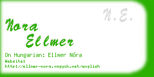 nora ellmer business card